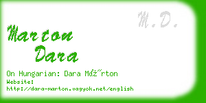 marton dara business card